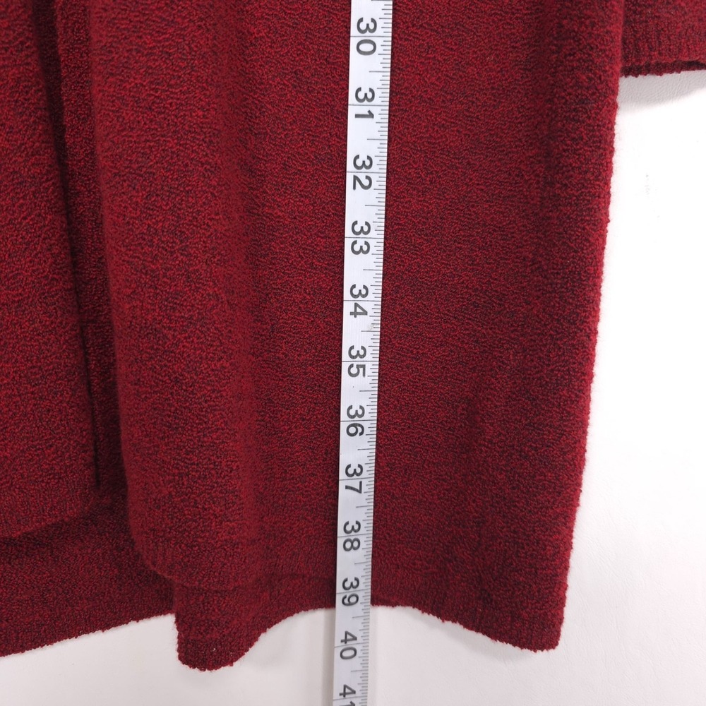 EILEEN FISHER Women Cardigan LARGE ITALIAN YARN Red Merino Wool Blend HONG KONG - Picture 5 of 8